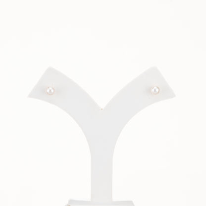 6.0-7.0mm White Round Saltwater Pearl Stud