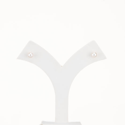 6.0-7.0mm White Round Saltwater Pearl Stud