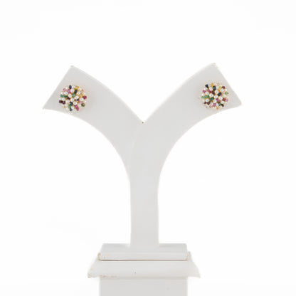 Colorful Multi Color Seed Freshwater Pearl Stud