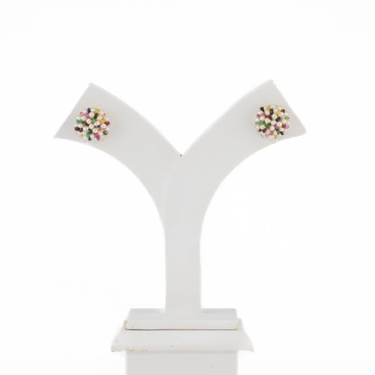 Colorful Multi Color Seed Freshwater Pearl Stud