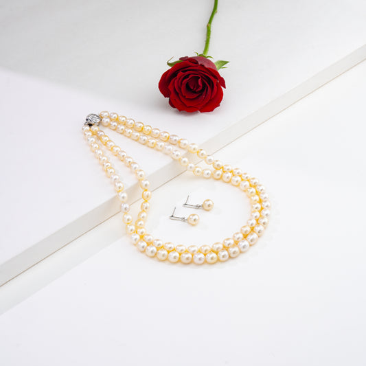 8.0-9.0mm Cream Drop South Sea Pearl Necklace - A Quality