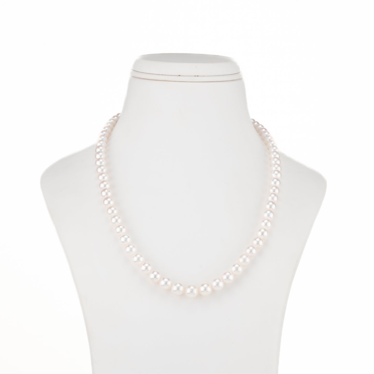 Grading White Round Saltwater Akoya Pearl Necklace Set - AAA Quality