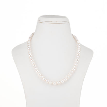 Grading White Round Saltwater Akoya Pearl Necklace Set - AAA Quality