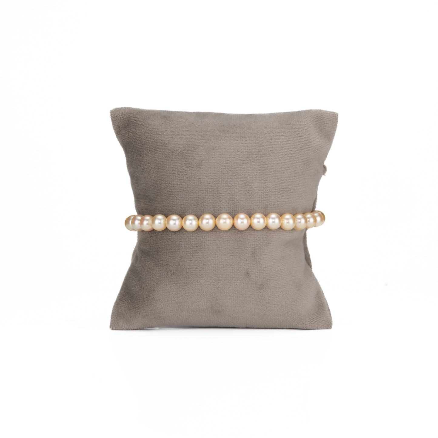 6.0-7.0mm Round Golden Akoya Saltwater Pearl Bracelet - AA Quality