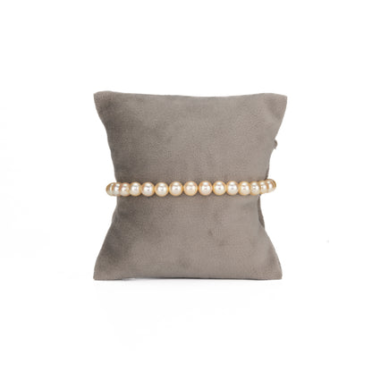 6.0-7.0mm Round Golden Akoya Saltwater Pearl Bracelet - AA Quality