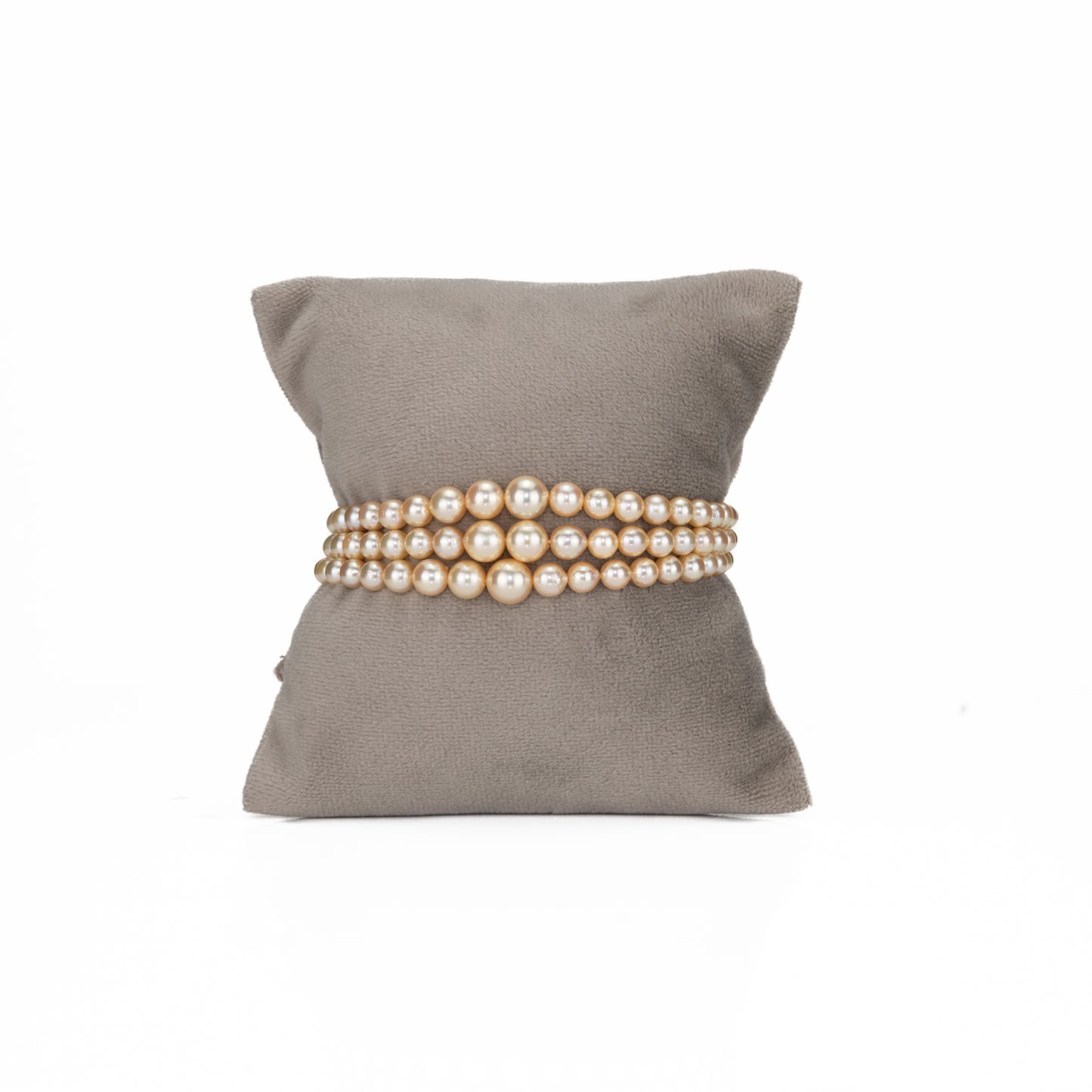 Grading Round Golden Akoya Saltwater Pearl Bracelet - AAA Quality