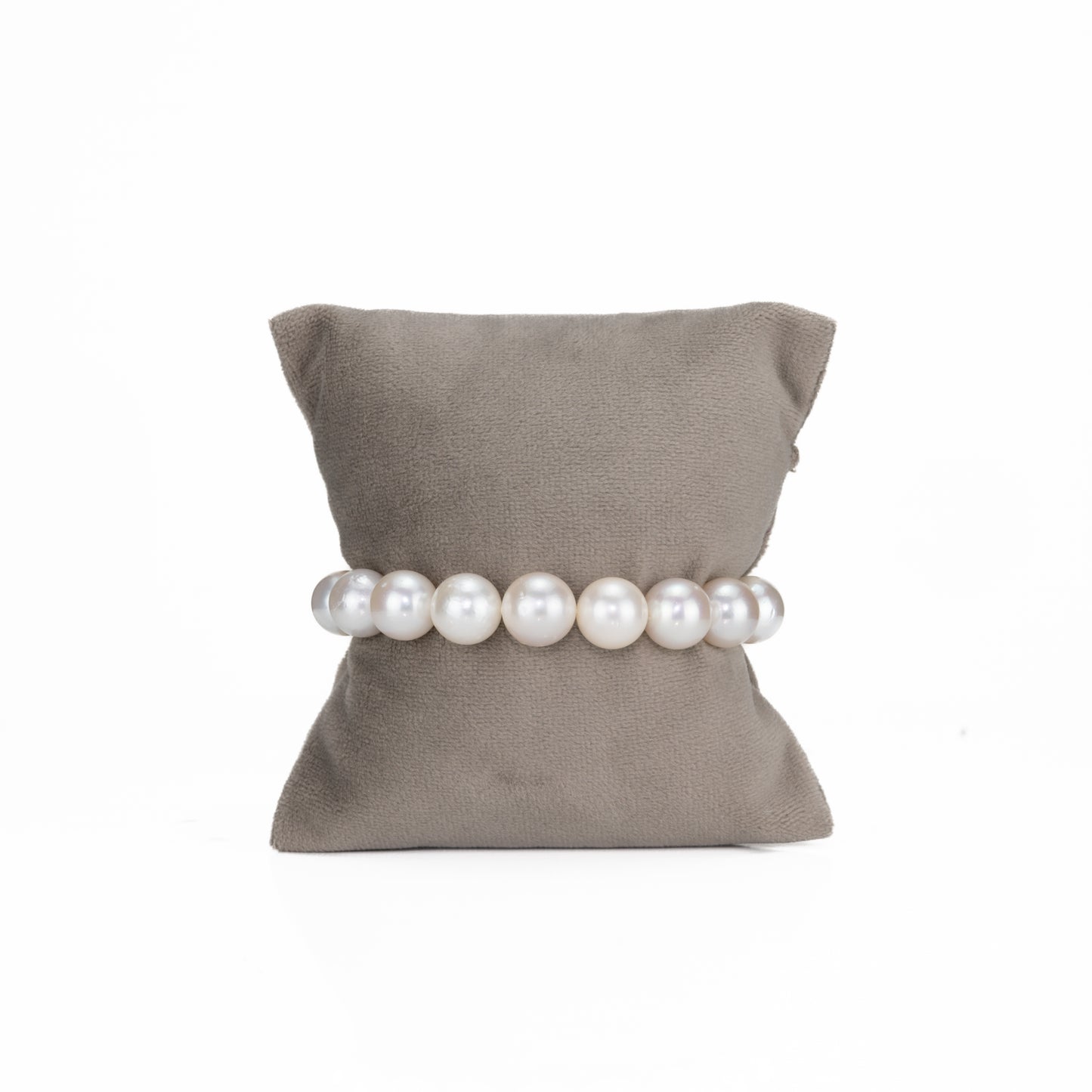 10.0-11.0mm White Round South Sea Pearl Bracelet -AA Quality