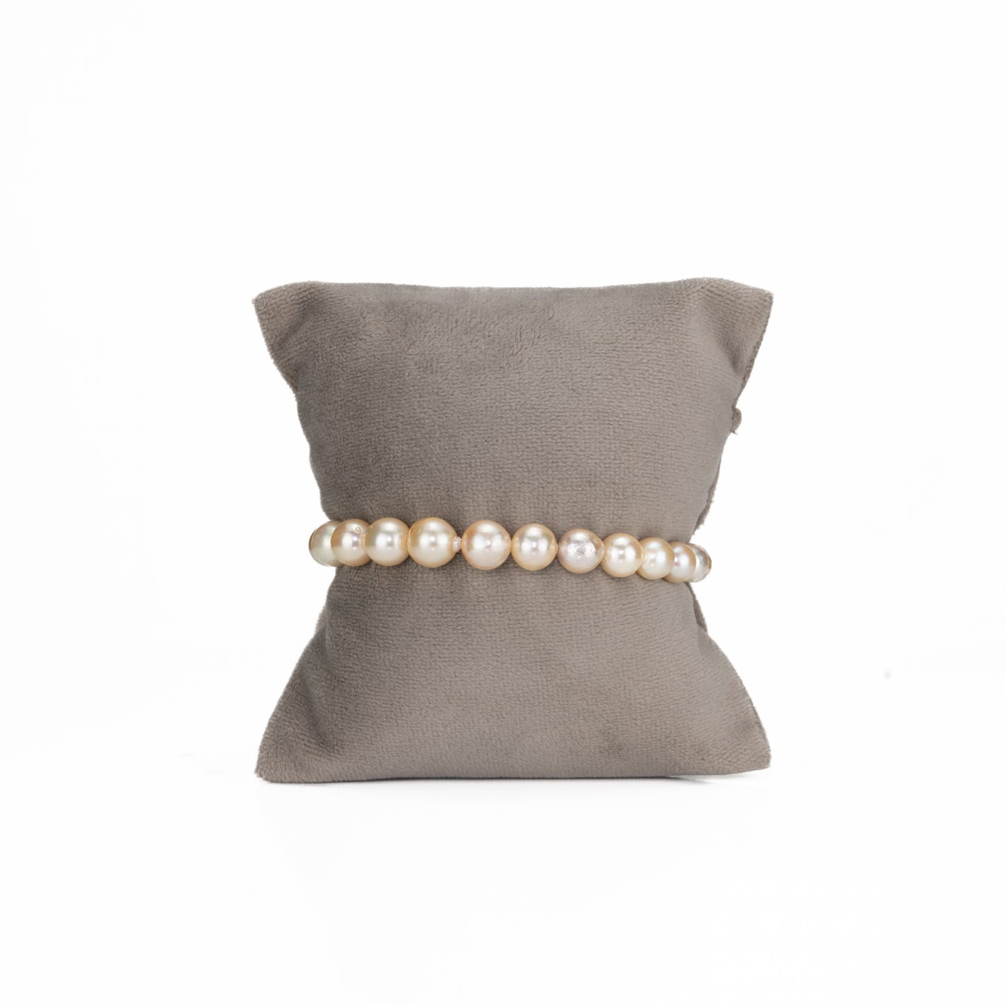 7.0-8.0mm Round Golden Akoya Saltwater Pearl Bracelet - AA Quality