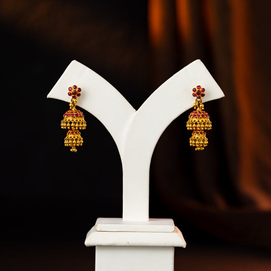 Glowing Natural Ruby Stone Earrings