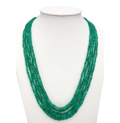 Natural Emerald Mala