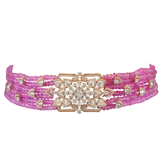 Superior Ruby Diamond Choker