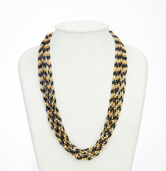 Ethereal Black Beads Taar Mala Necklace