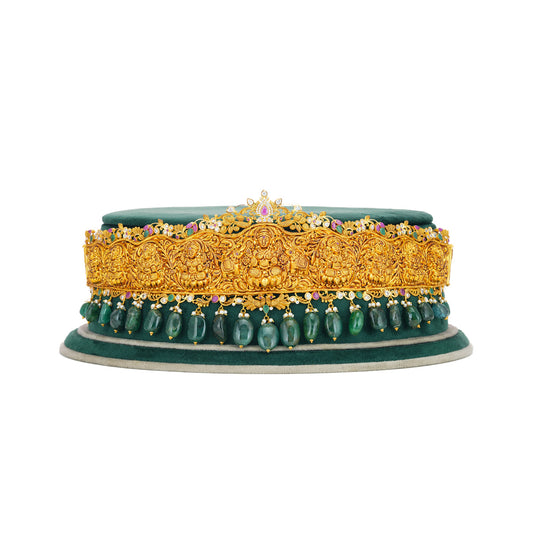 Antique Ruby Emerald Gold Vadanam