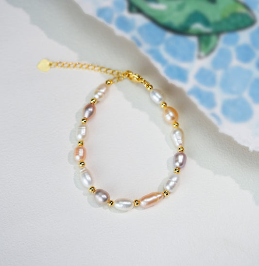 Multicolor Drop Freshwater Pearl Bracelet