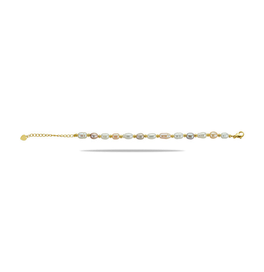 Multicolor Drop Freshwater Pearl Bracelet