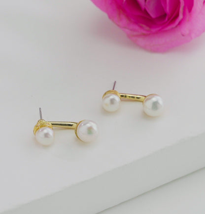 Elegant Pearl Stud Earrings