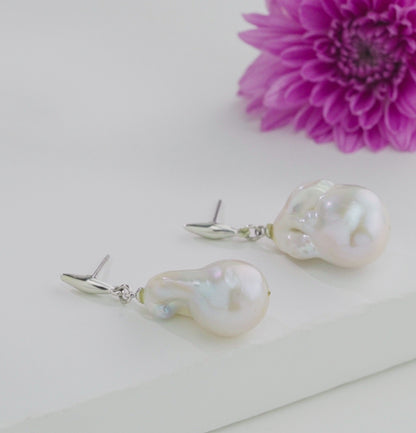 Baroque Hanging Pearl Earrings