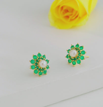 Luminescent Green Stone Pearl Tops