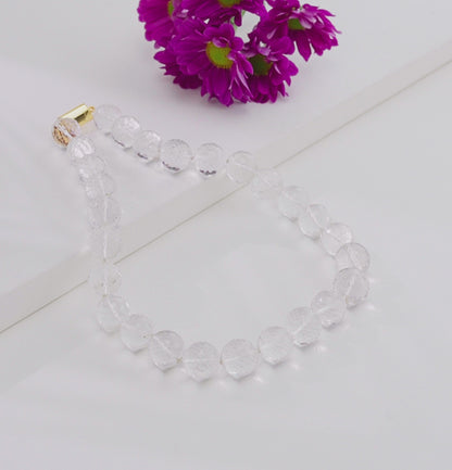 Clear Quartz Crystal Beads Necklace