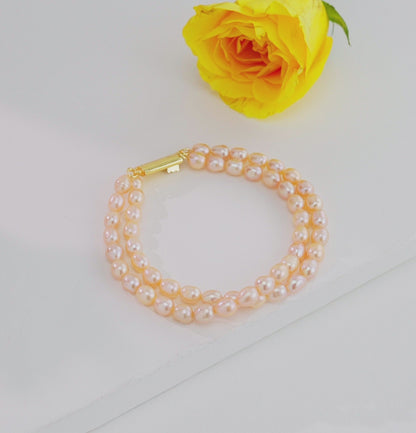 Pink Drop Freshwater Pearl Bracelet