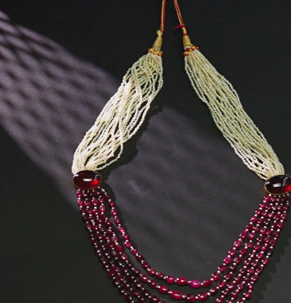 Fashionable Polki Pearl Emerald Necklace