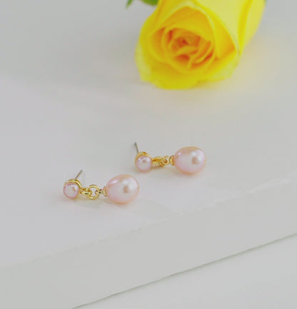 Irregular Pearl Stud Earrings