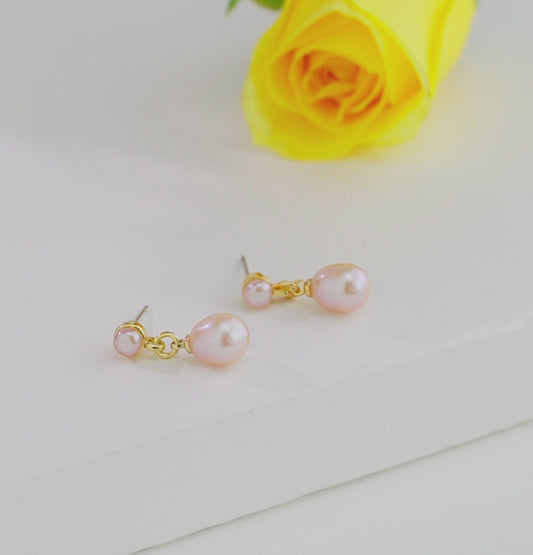 Irregular Pearl Stud Earrings