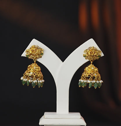 Sparkling Emerald Stone Earrings