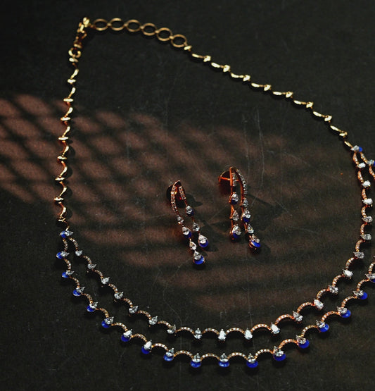 Elegant Diamond Necklace Set