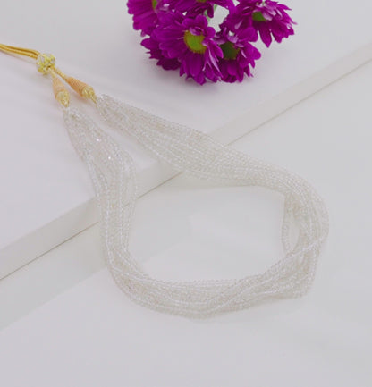 Classic White Semi Precious Beads Necklace