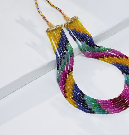 Natural Multicolor Rainbow Beads Necklace