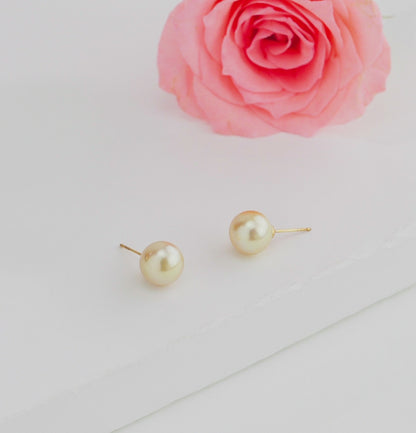 11.0-12.0mm Golden Round South Sea Pearl Tops