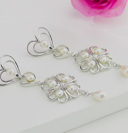 Durable Mix Freshwater Pearl Dangling Earrings