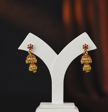 Glowing Natural Ruby Stone Earrings