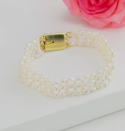 White Rice Freshwater Pearl Bracelet