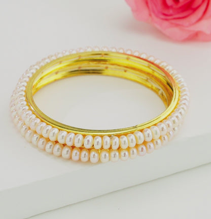 Superior Pink Freshwater Pearl Bangle
