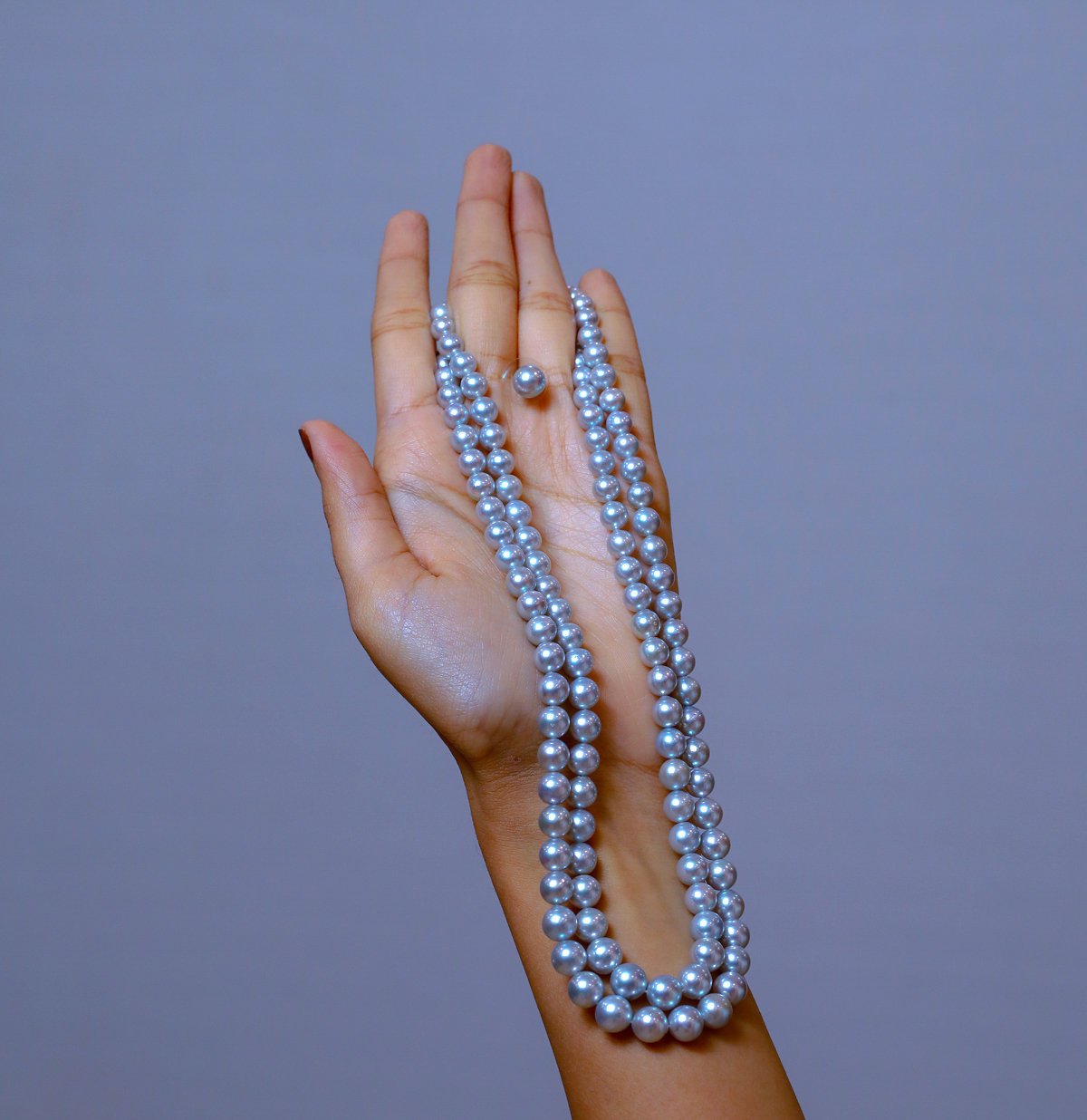 Grey Saltwater Akoya Pearls Necklace Set(Grading) Mangatrai Pearls & Jewellers