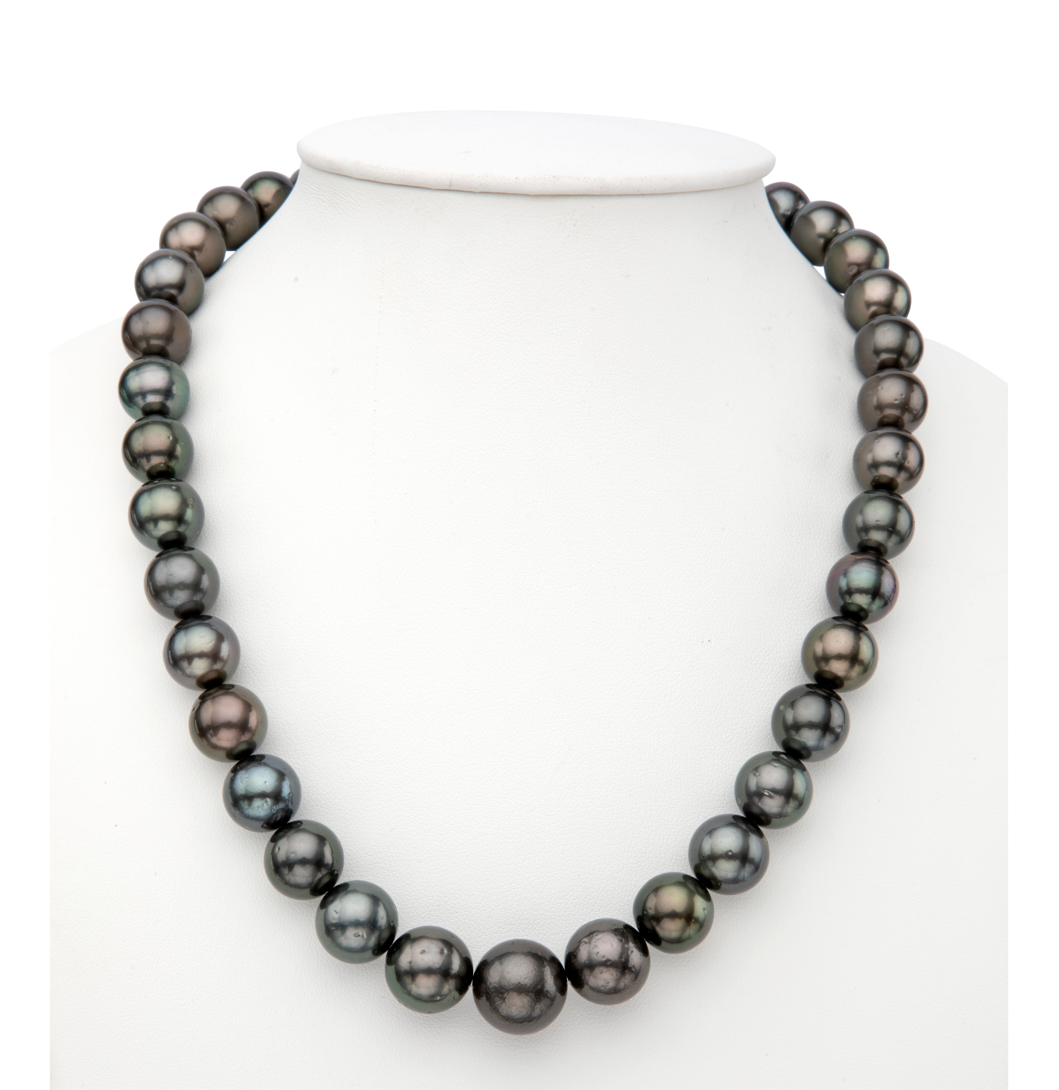 11.0-14.5mm Black Tahitian Saltwater Pearl Necklace Set Online ...