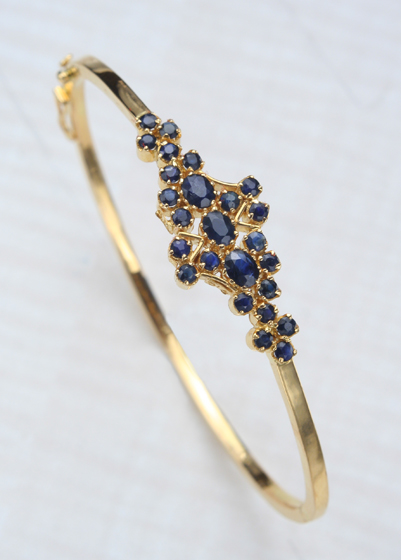 Round Evil Eye Diamonds and Sapphire Bracelet – Meira T Boutique