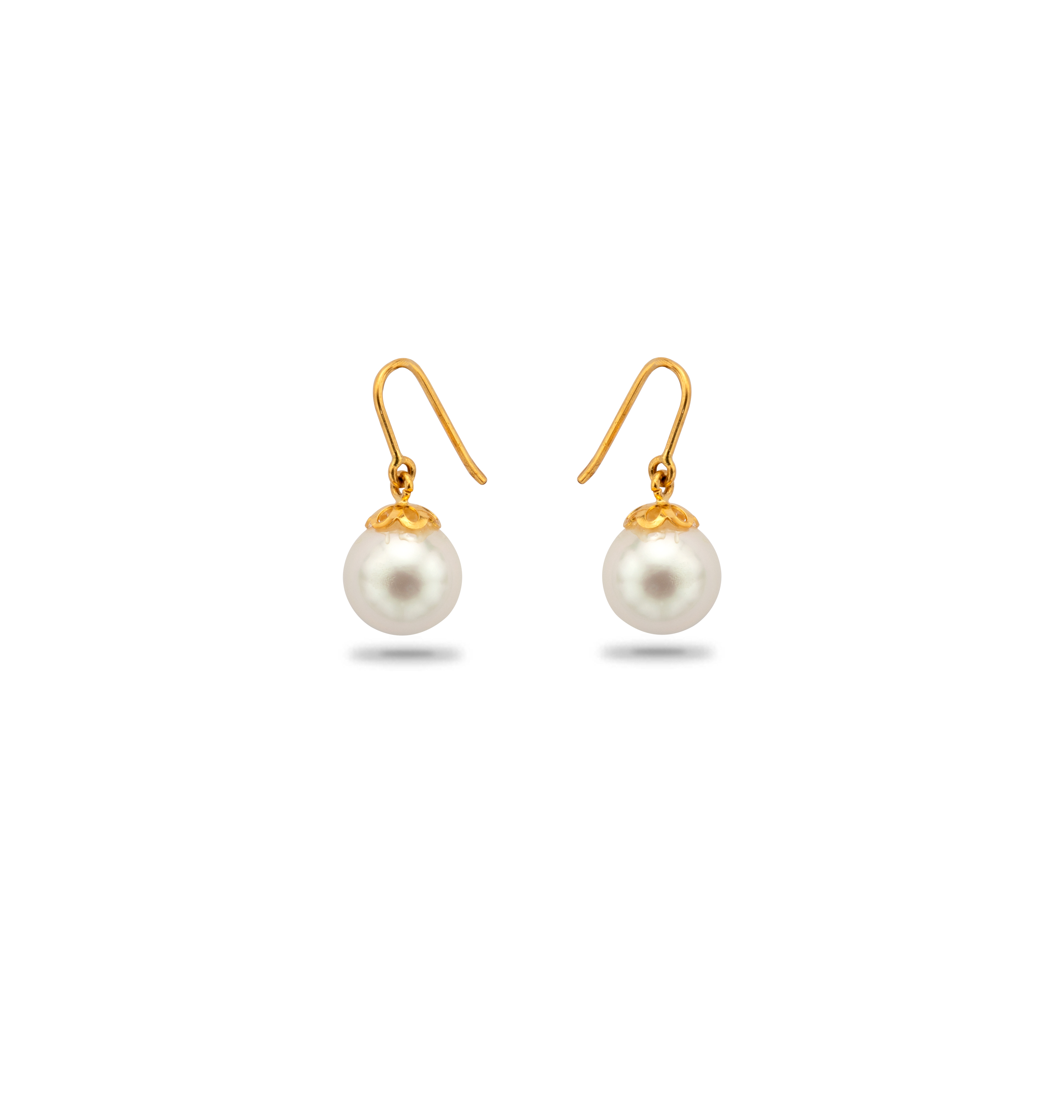 Leaf Pearl Drop Earrings – SHOPFUSIO