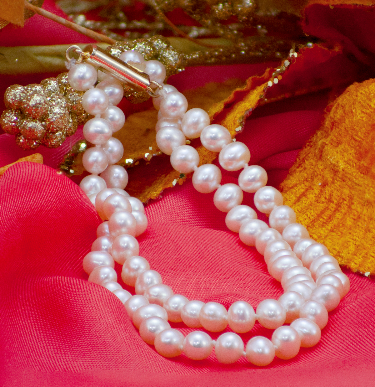 Innovative White Pearl Necklace Cum Bracelet Mangatrai Pearls And Jewellers 
