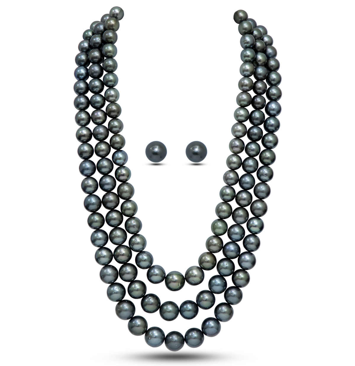 Tahitian Pearl Necklace in White Gold | KLENOTA