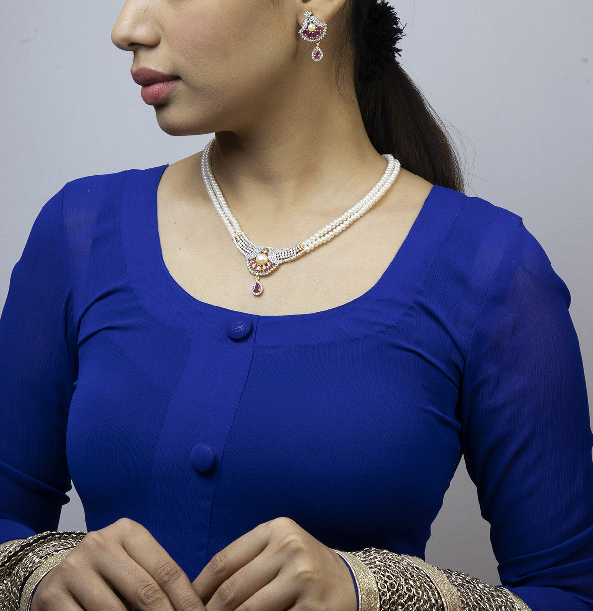 Chandrani pearl set within 1000 sale