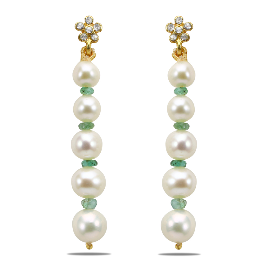 BAROQUE TRIOMPHE EARRINGS IN BRASS WITH GOLD FINISH AND CULTURED PEARLS -  GOLD / IVORY | CELINE