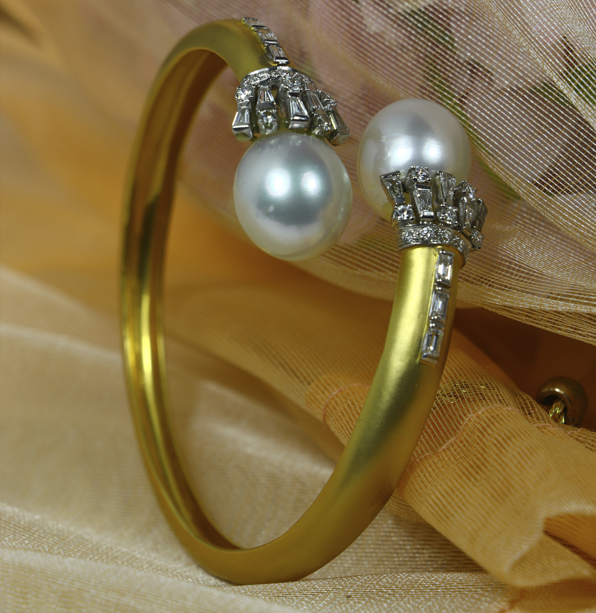 Designer Fresh water Pearl Bangle Bracelet | Gold Plated Real Pearl ba –  Indian Designs