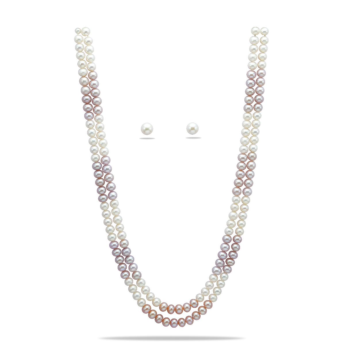 Freshwater Elegant Multicolor Pearl Necklace Set Mangatrai Pearls Jewellers
