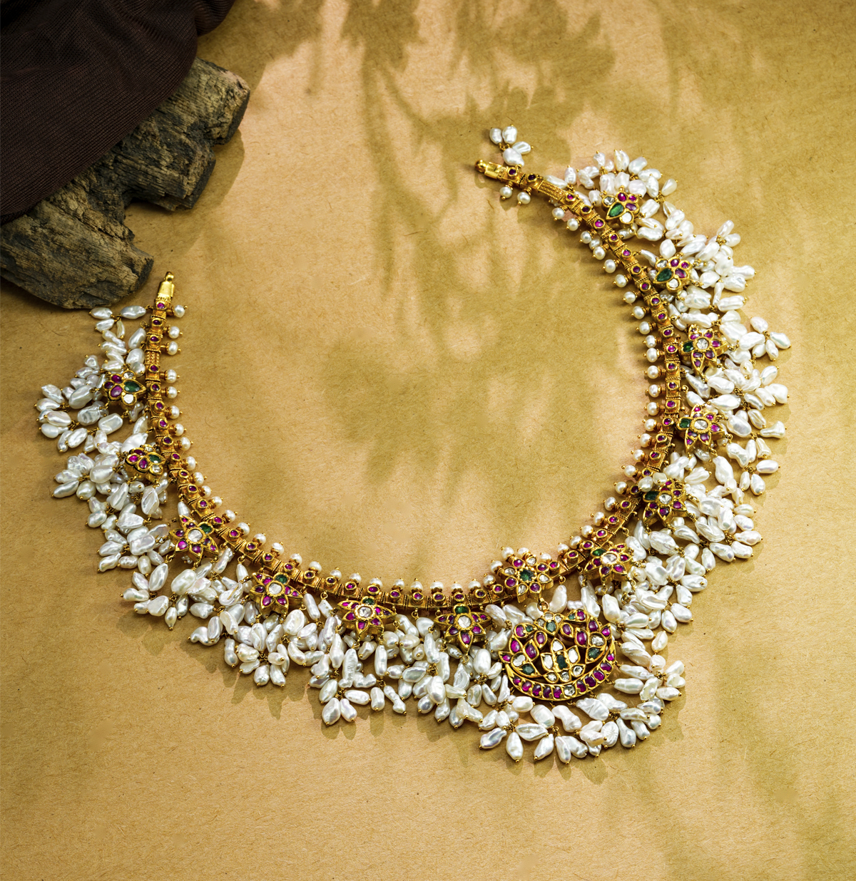 Modernist Kundan Guttapusalu Necklace Set Mangatrai Pearls Jewellers
