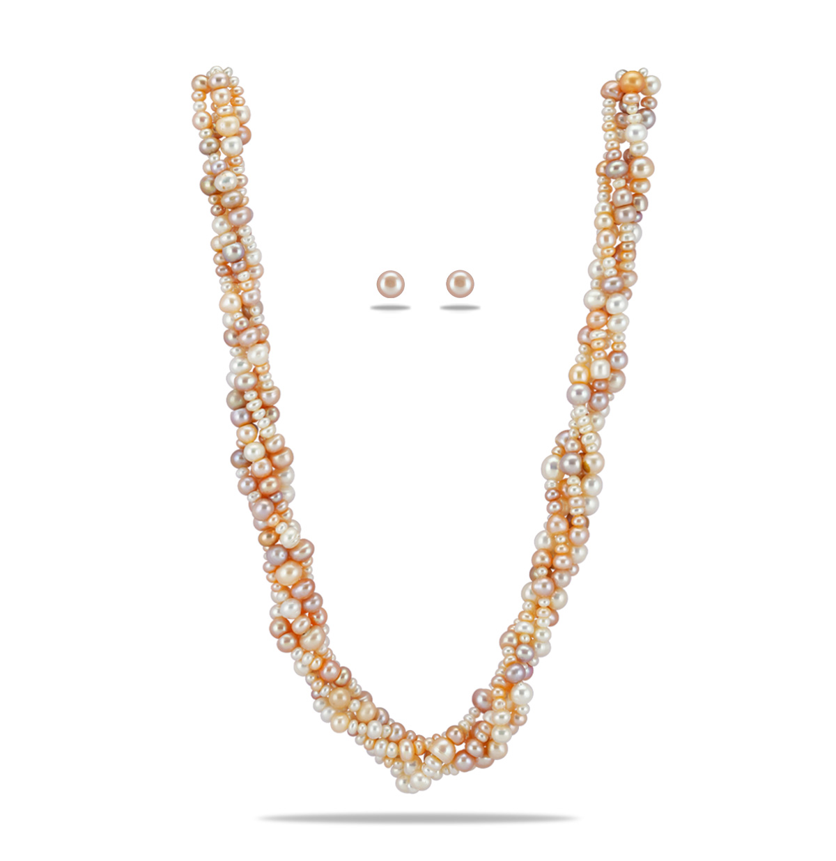 Freshwater Artistic Multicolor Pearl Necklace Set Mangatrai Pearls Jewellers