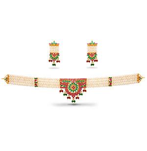 Exciting Pearls Choker Set