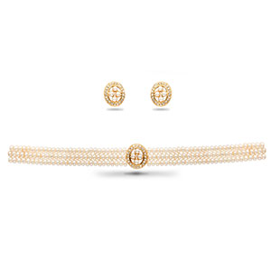 Glamorous  Chowker Pearls Set